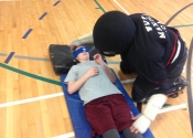 Royal Vale High School, April 2018. Montreal, NDG. Blind folded ground attacks.
