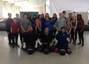 Collège de Montreal. Boys and girls hands-on self-defence workshop. What determination from these students. Excellent work was done by all. Nov. 2018.