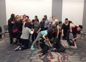 Canada post, women empowerment day in Three Rivers, Qc. Feb. 10, 2019 We worked on various hands-on attack simulations including: someone we know, someone we don't know, confined spaces, blindfold attacks and of course standing brought to the floor, lying down and any attack their little heart desired. We also had them work passive resistance and what to do if nothing worked on this guy. A full day of non-stop action.