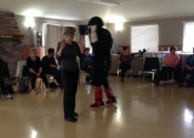 Blind fold simulation. Women's group in Île Bizarre, Montreal, Qc. March 25, 2019. Empowering, hands-on attack simulations.