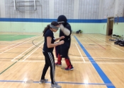 Breathe, let your animal survival instincts take over - Sacred Heart School, mom and teens 'hands-on' attack simulations, self-defence workshop. April, 2019. These ladies were dynamite. Determined, focused and above all 'No! Means 'No!'  Bravo to all the participants and to those who organized it.