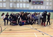 Sacred Heart School, mom and teens 'hands-on' attack simulations, self-defence workshop. April, 2019. These ladies were dynamite. Determined, focused and above all 'No! Means 'No!'  Bravo to all the participants and to those who organized it.