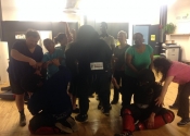 Visually impaired personal safety workshop - June 2019. Helping others is what it's all about. We empowered these wonderful people who face sooo many obstacles in their lives. We gave them options on what they can do if confronted. Worked on stand-up defence and what to do if thrown to the ground, then we attacked