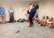 SHAD McGill program for gifted students. Over 30 girls participated in our hands-on women's self-defence workshop. July 2019, downtown Montreal.