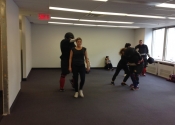 Air Canada, women's 'hands-on' attack simulation, self-defence workshop. DETERMINED & ENRAGED were these women.  No! Is a complete sentence. All women and teenagers should get a taste of these types of 'No-holds barred' self-defence courses in order to understand and feel the rage needed to fend off people who don't respect their No!