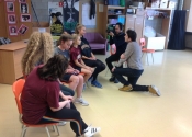 'Kombini news' from Paris, France came in today to film our 'hands-on' attack simulation women's self-defence course. They are in Montreal for the École Polytechnique massacre and are planning to do a show on violence made towards to women. They chose our course due to the realistic 'no thrills' approach we use in order to empower women and teens. College Charlemagne. December 7, 2019.