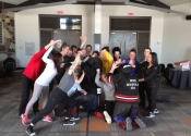 Canada post, women's 'hands-on' self-defence workshop. March 2020.  Estérel, Quebec.