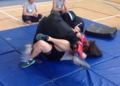 Marie Clarac high school for girls. Women's self-defence course. Fighting from the ground. May, 2018