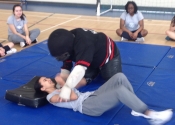 Marie Clarac high school for girls. Women's self-defence course. Fighting from the ground. May, 2018