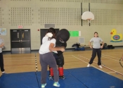 George attacking at Marie Clarac 2014 assault prevention