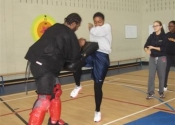 Hitting shield kneeing on unior - Marie Clarac 2013